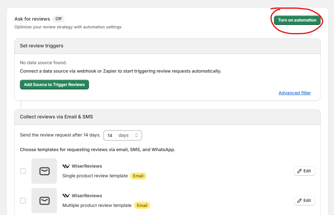 Automated Review Requests