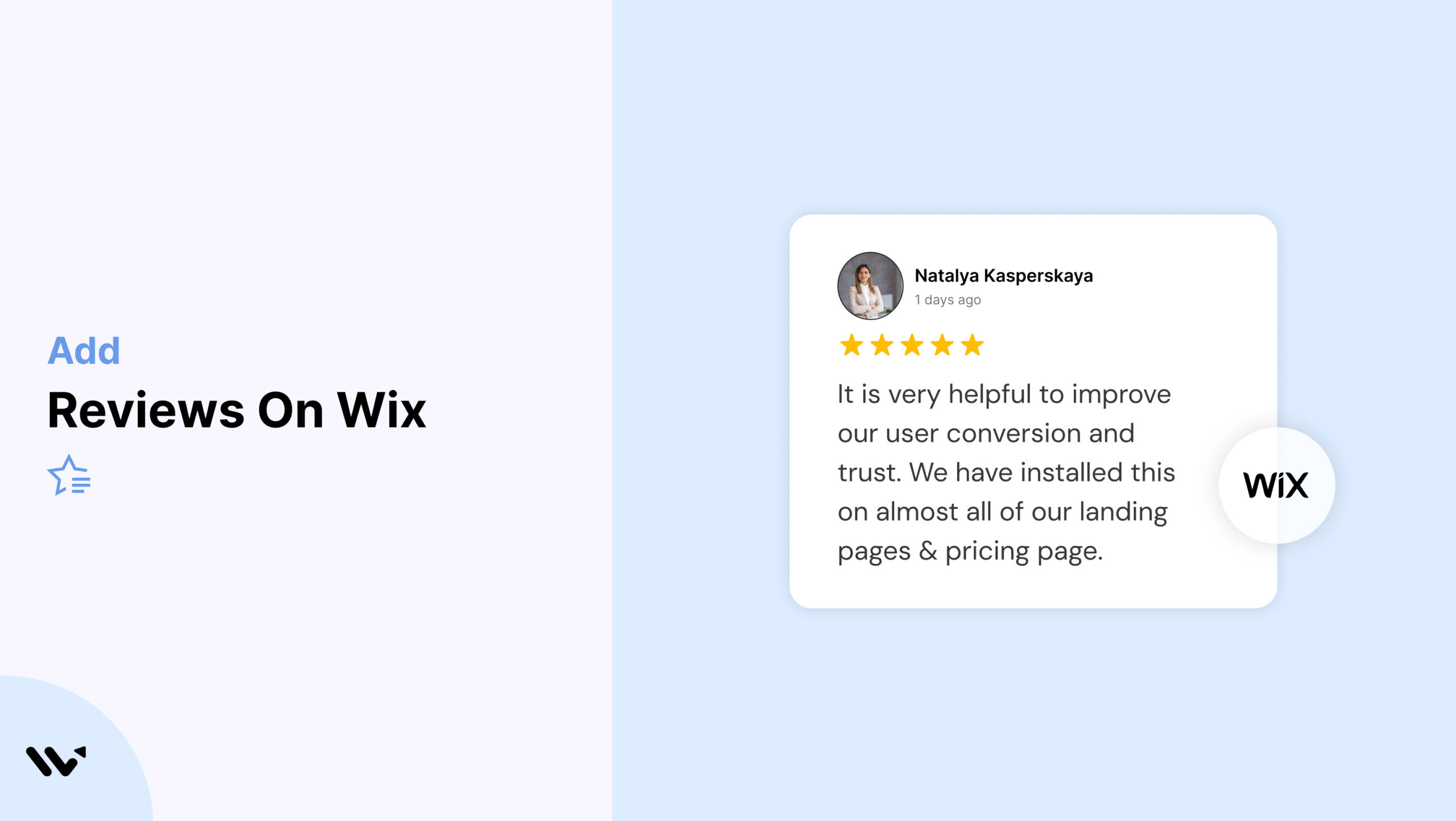 Reviews on Wix