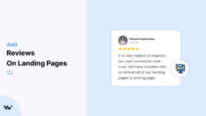 Reviews on landing pages