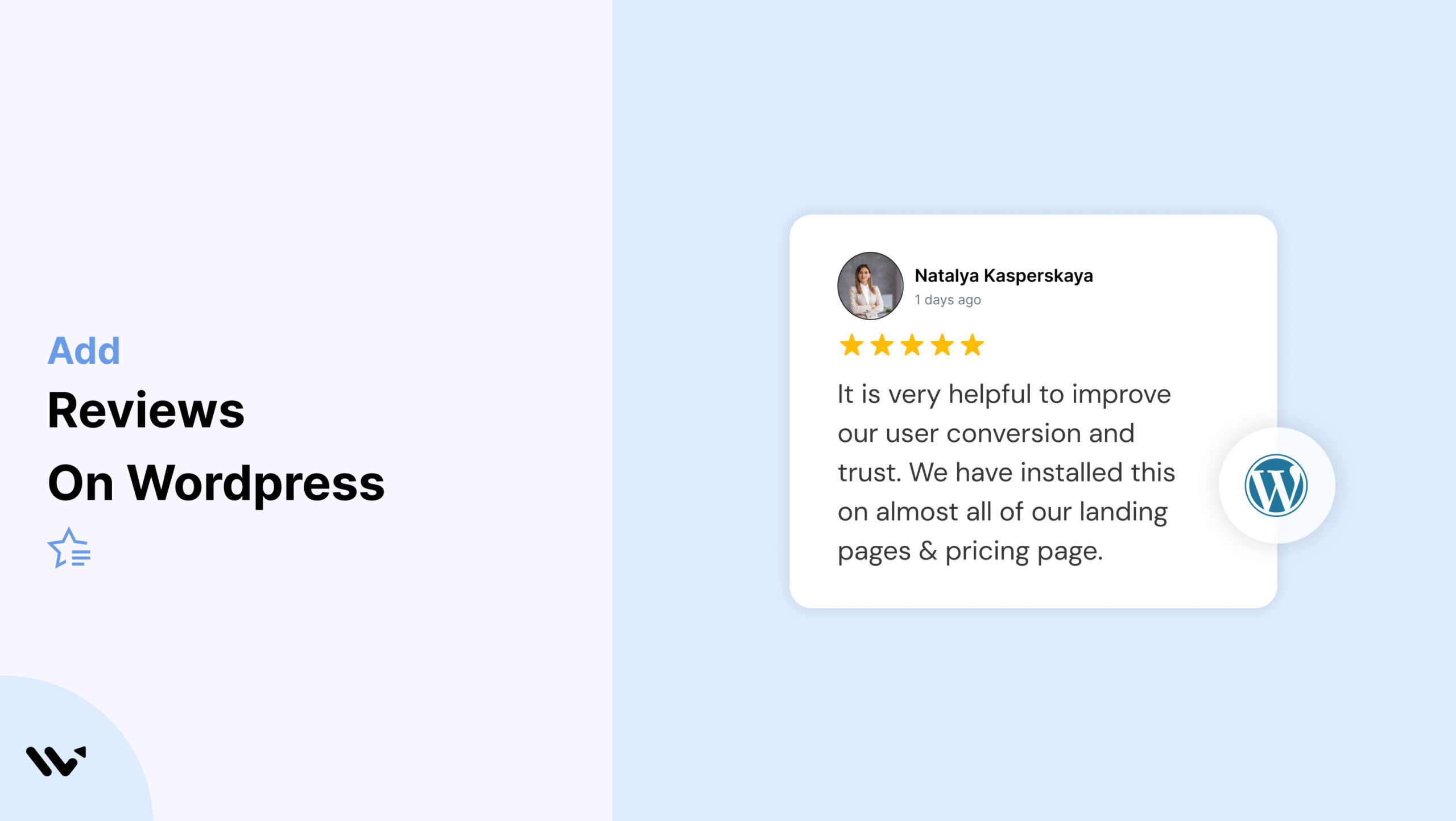 Reviews on wordpress