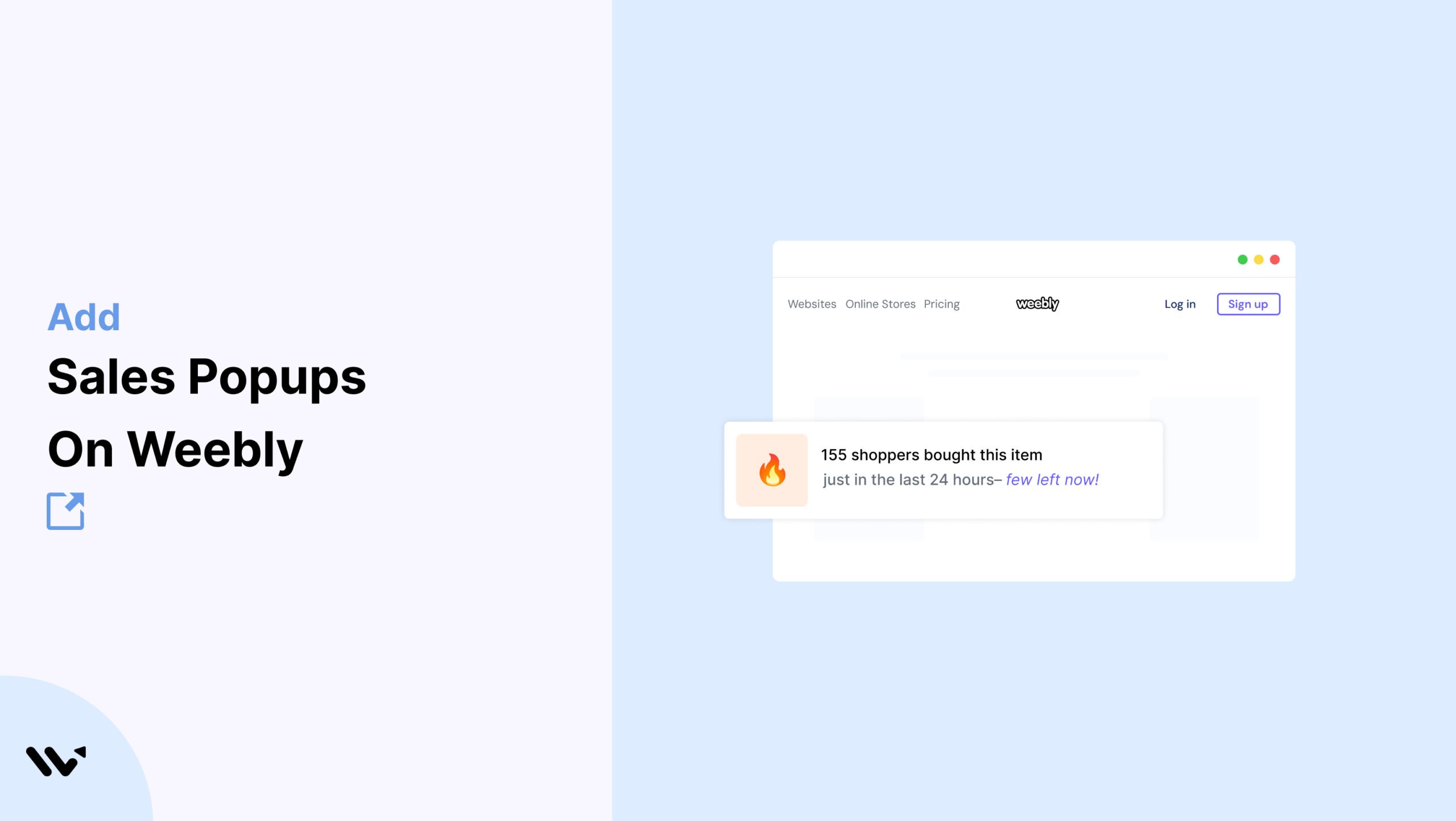 Sales Popups on weebly           