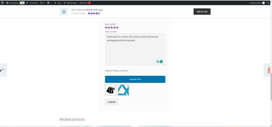 Photo Reviews for WooCommerce