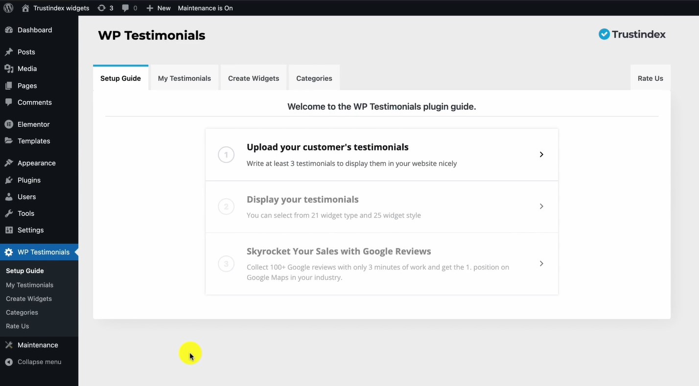 Easy Testimonial Setup