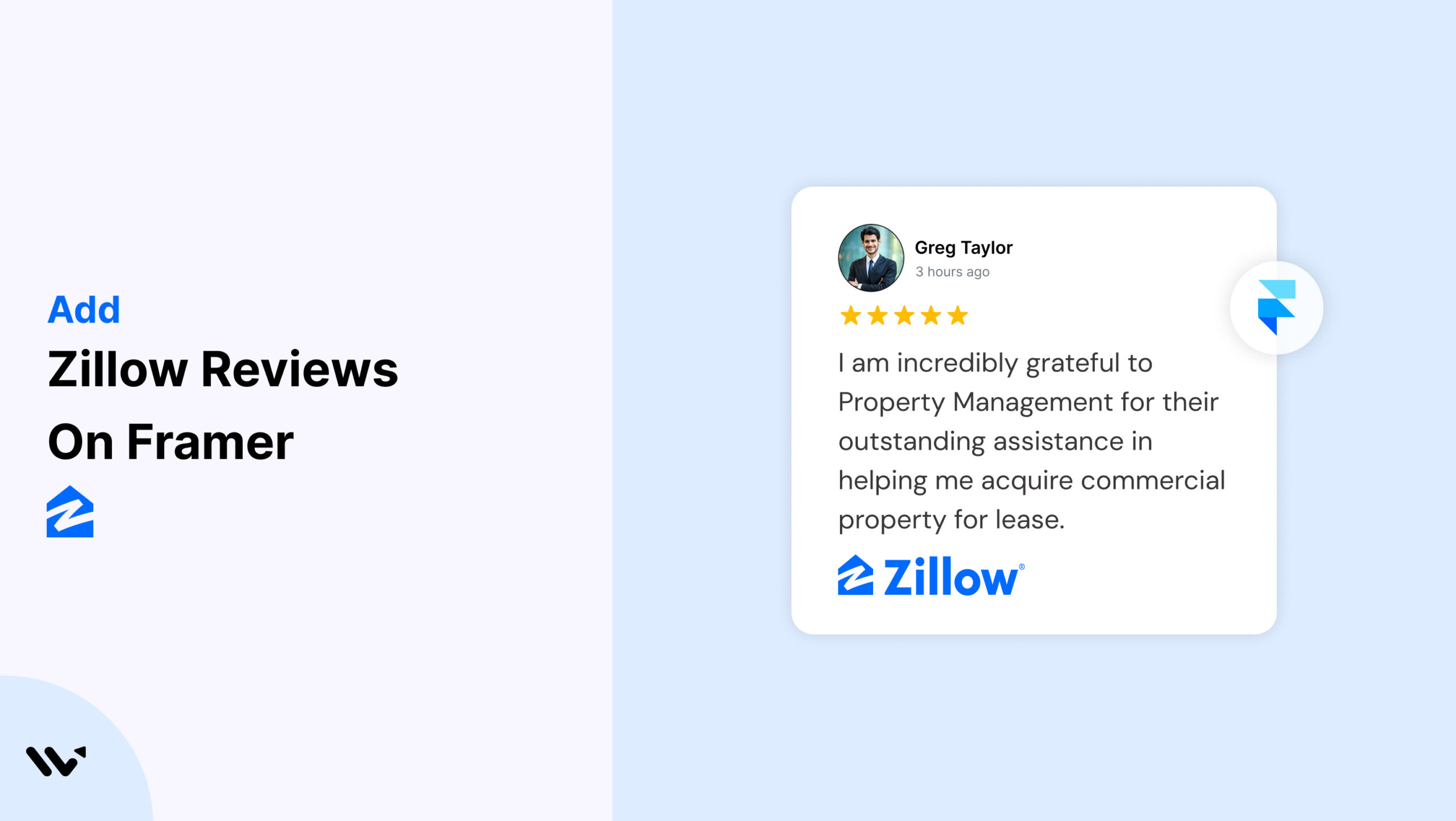 Zillow Reviews on Framer