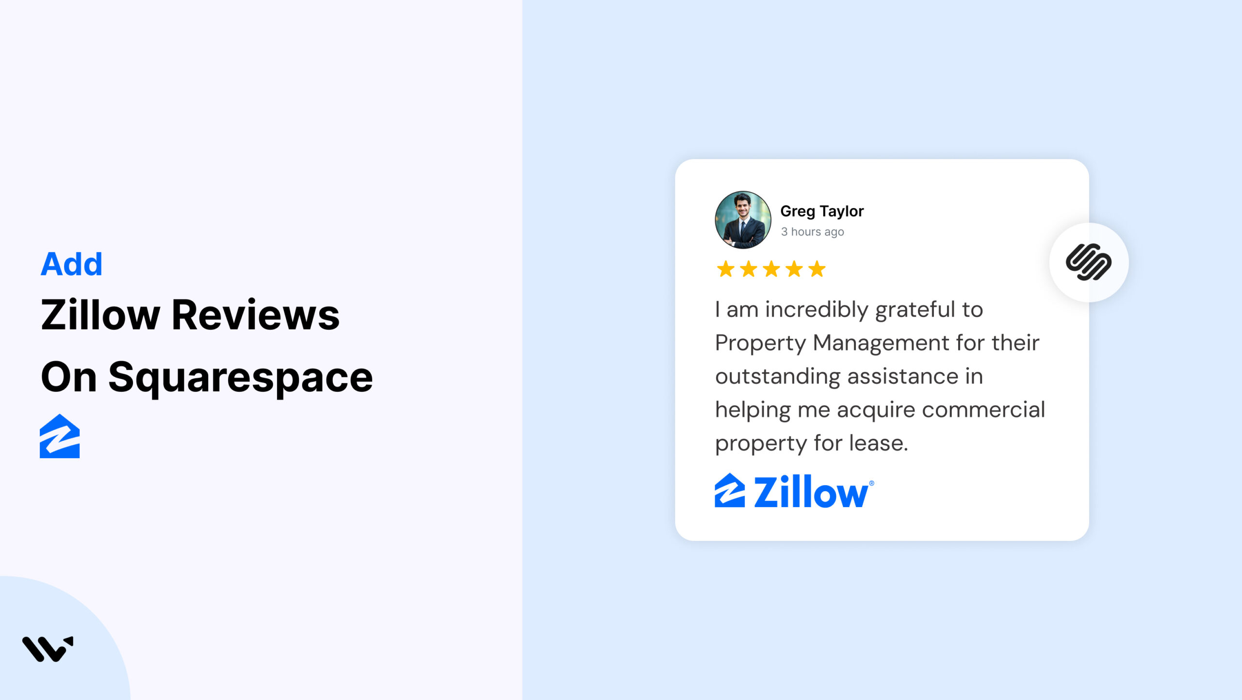 Zillow Reviews on Squarespace