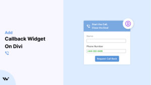 callback widget on Divi