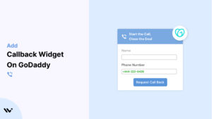 callback widget on GoDaddy