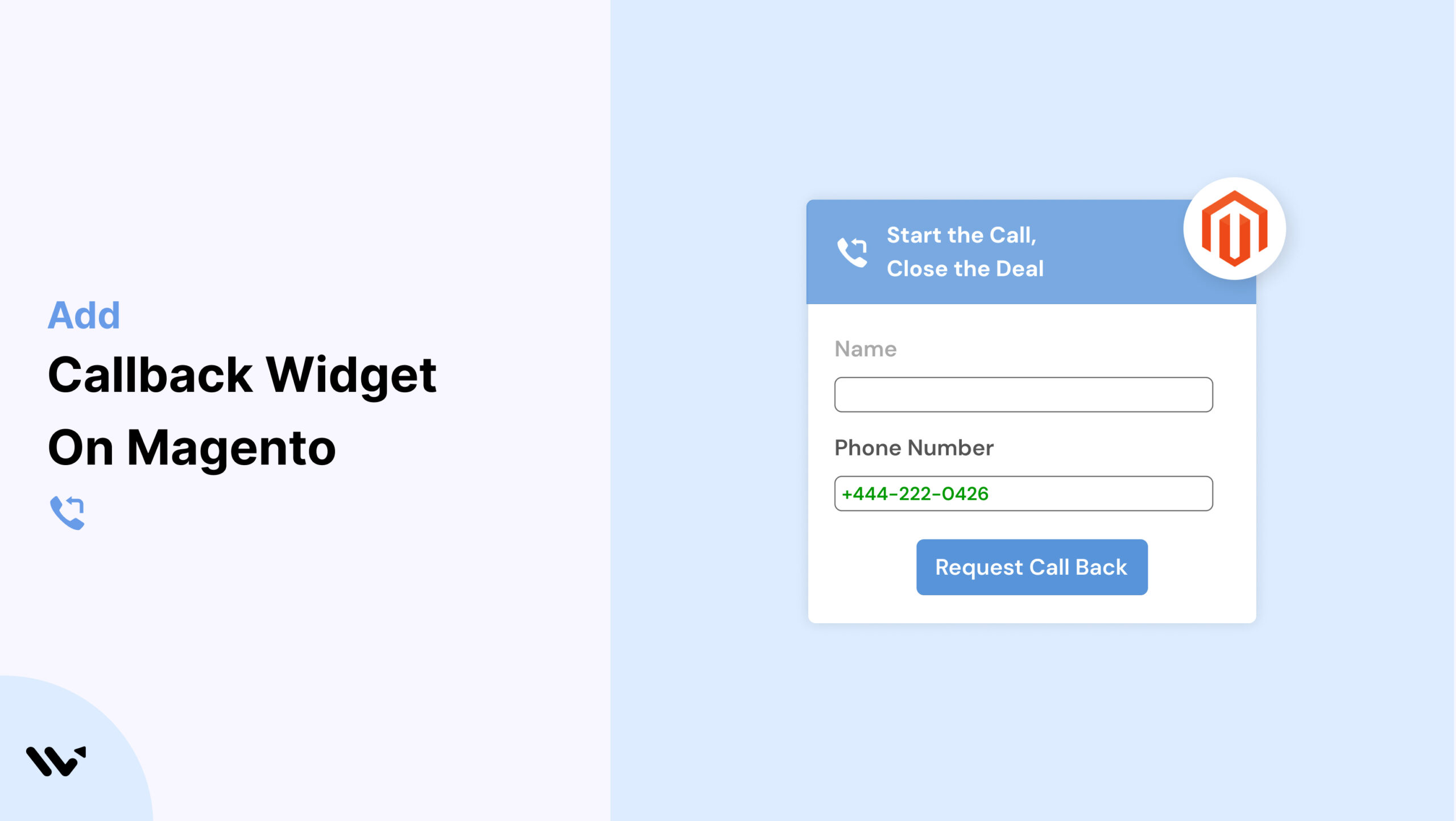 callback widget on Magento