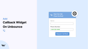 callback widget on Unbounce