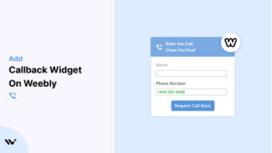 callback widget on Weebly