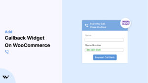 callback widget on WooCommerce