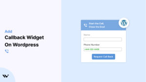 callback widget on Wordpress