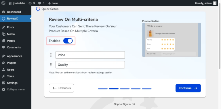 Multi-Criteria Ratings review x