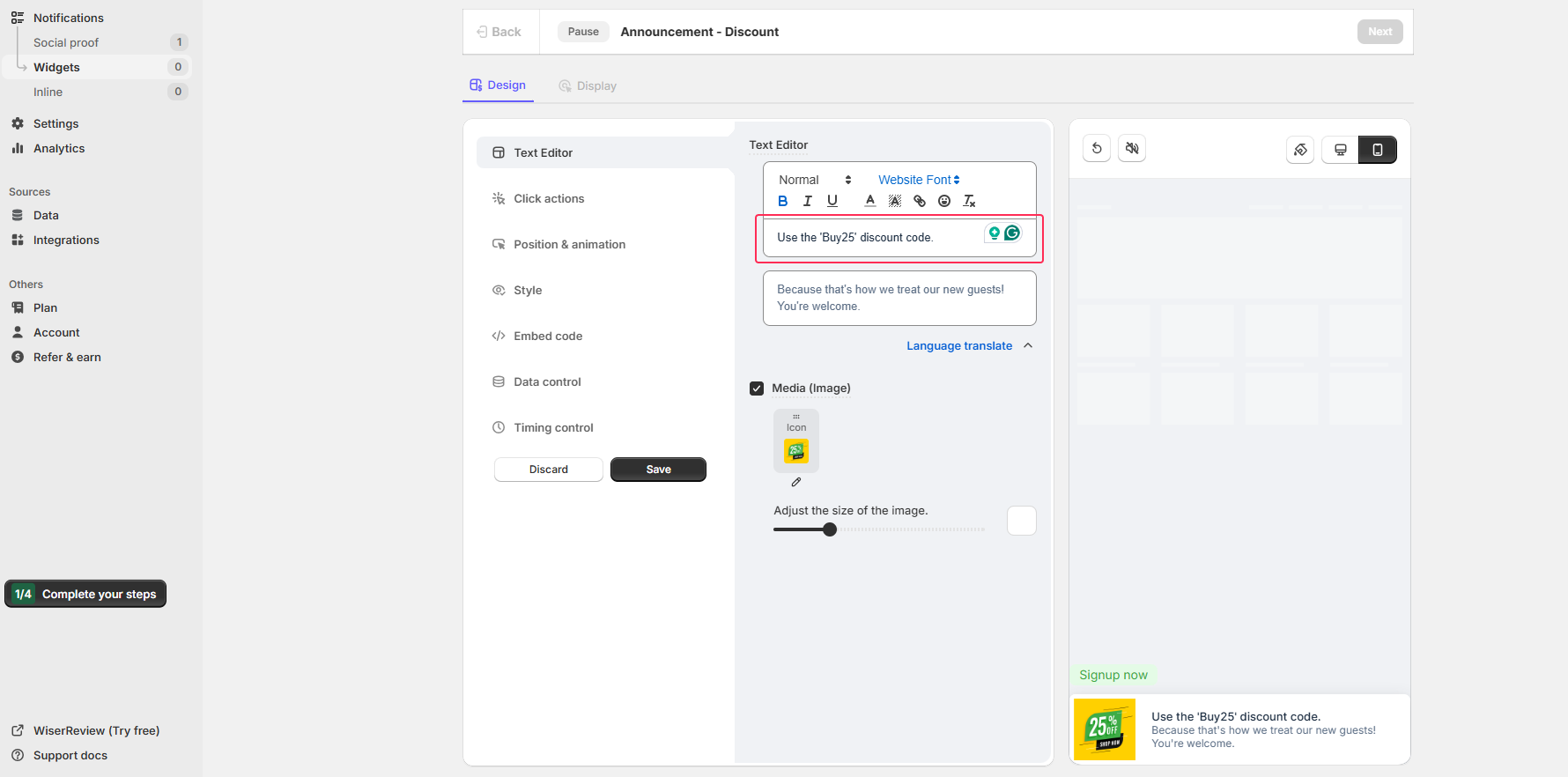 Customize the Design
