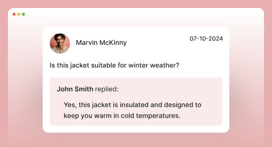 Q&A Widget (Handles buyer objections) - 2