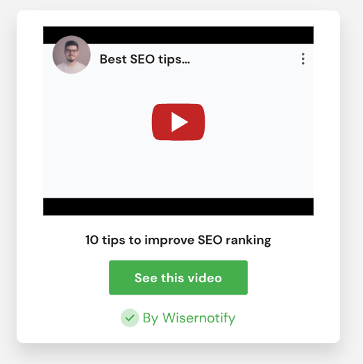 Video Widget (Improves trust through visuals) - 2