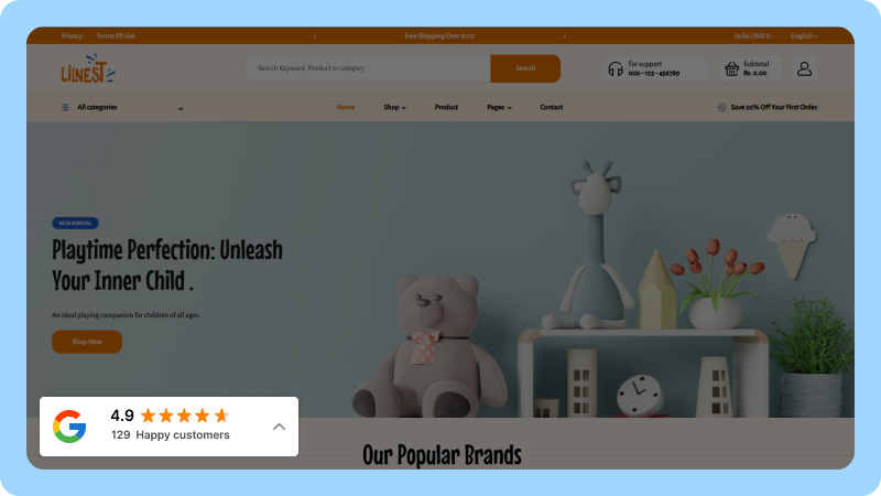 Floating Review Badge (Always-visible trust element) - 2