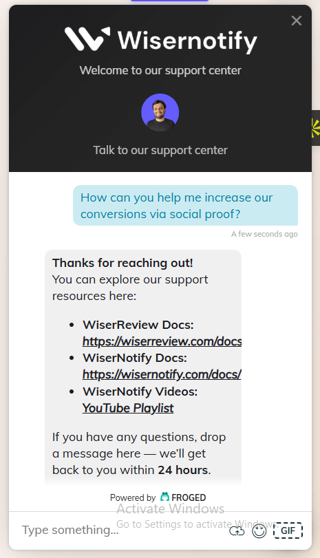 Contact Widgets (Removes hesitation with support access) - 2