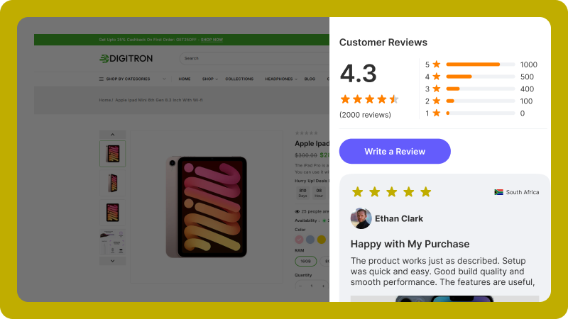 Product Review Section (Builds strong purchase trust) - 2