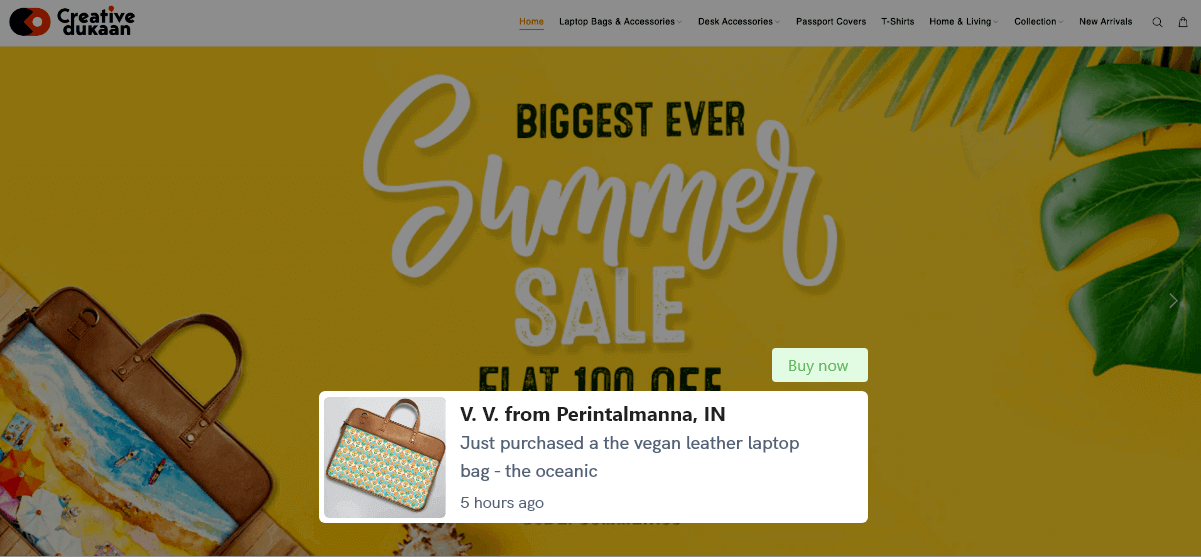 Recent Sales Notifications (Adds real-time social proof)