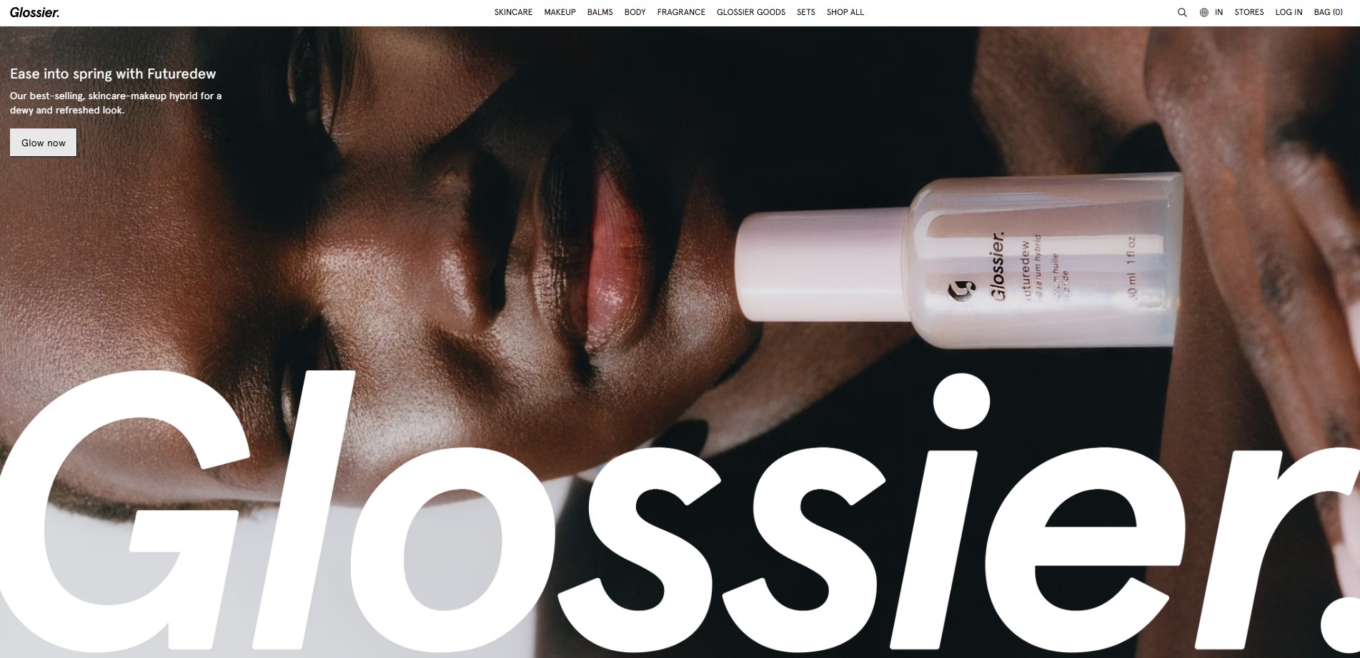 Glossier skincare sets mixed bundling example